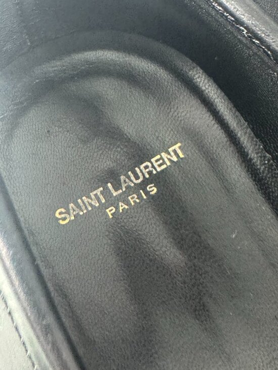 Authentic Saint Laurent Classic Black/Brown Leather Penny Loafer, Men\'s 44 main image 5